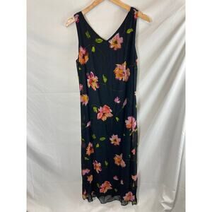 Carol Anderson California Vintage Floral Maxi Dress Size 10